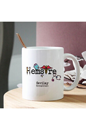 Mesleklere Özel Hediyelik|Kişiselleştirilebilir Hemşire 4 Hediye Kupa Bardak