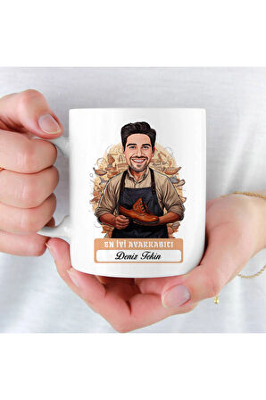 Mesleklere Özel Hediyelik|Kişiselleştirilebilir Ayakkabıcı Hediye Kupa Bardak