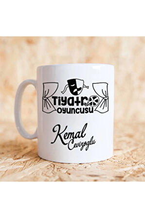 Mesleklere Özel Hediyelik|Kişiselleştirilebilir Tiyatrocu Hediye Kupa Bardak