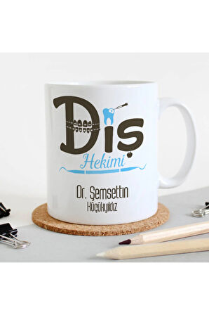 Mesleklere Özel Hediyelik|Kişiselleştirilebilir Diş Hekimi Hediye Kupa Bardak