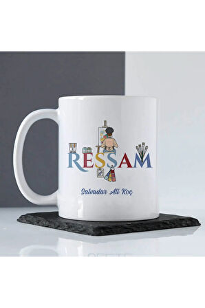 Mesleklere Özel Hediyelik|Kişiselleştirilebilir Ressam Hediye Kupa Bardak