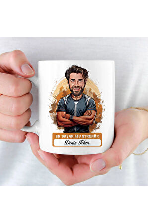 Mesleklere Özel Hediyelik|Kişiselleştirilebilir Antrenör Hediye Kupa Bardak