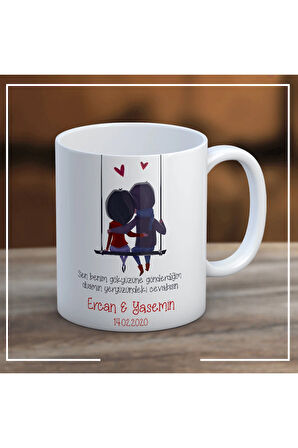 Sevgililer Gününe Özel| Kişiselleştirilebilir Sevgiliye Hediye Kupa Bardak