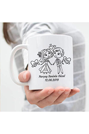 Sevgililer Gününe Özel| Kişiselleştirilebilir Sevgiliye Hediye Kupa Bardak