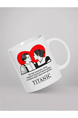Dizi-Film Hayranlarına Özel| Hediyelik Titanik Baskılı Kupa Bardak
