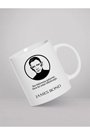 Dizi-Film Hayranlarına Özel| Hediyelik James Bond Baskılı Kupa Bardak