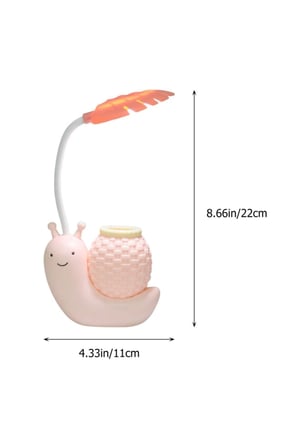 Masa Üstü Salyangoz Tasarımlı Kalemlik Led Lamba 22cm*11cm