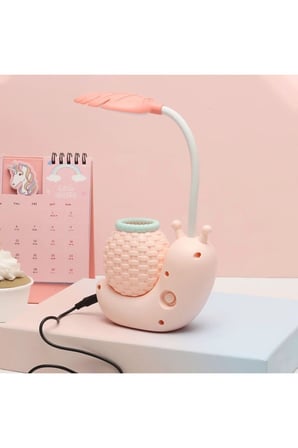 Masa Üstü Salyangoz Tasarımlı Kalemlik Led Lamba 22cm*11cm
