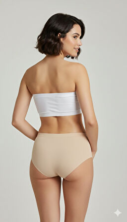 Kadın 3'lü Süper Yüksek Bel Lazer Kesim Külot iz Yapmaz