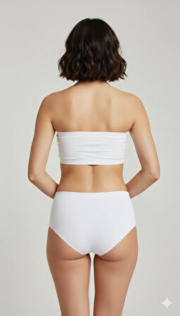 Kadın 3'lü Süper Yüksek Bel Lazer Kesim Külot iz Yapmaz