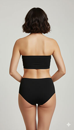 Kadın 3'lü Süper Yüksek Bel Lazer Kesim Külot iz Yapmaz