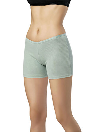 Kadın 3'lü Paket Fitilli Pamuklu Boxer Şort - Esnek ve Günlük Rahatlık