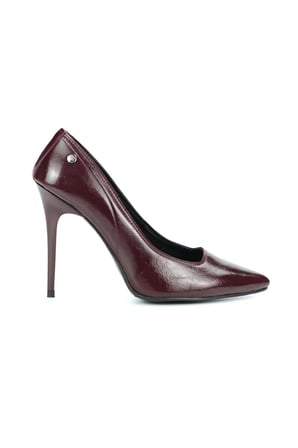 Homestead Fiora Diva Bordo Rugan 11 cm Kadın Topuklu Ayakkabı