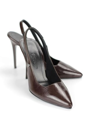 Homestead Mirabelle Grace Kahverengi Rugan 11 cm Kadın Stiletto