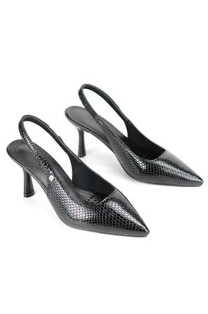 Homestead Zarina Luxe Yılan Baskı 7 cm Kadın Topuklu Ayakkabı