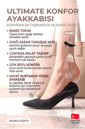 Homestead Novella Aria  Siyah Süet 4/6 cm Kadın Topuklu Ayakkabı