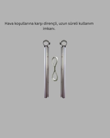 25x60 cm Çamaşır Askılığı Kare Balkon Demiri İçin Dayanıklı Tasarım