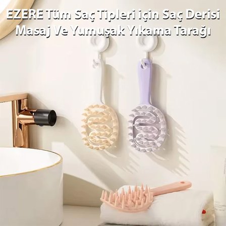 EZERE Tüm Saç Tipleri için Saç Derisi Masaj Ve Yumuşak Yıkama Tarağı-(5775)
