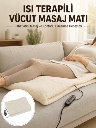 Vücut Masaj Matı Isı Terapili ve Çok Bölgeli Masaj Yeni Nesil