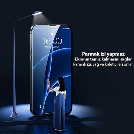 Baseus iPhone 13 Mini 0.23mm Full Kavisli Ekran Koruyucu Cam 2 Adet-(5775) — Renk: Siyah