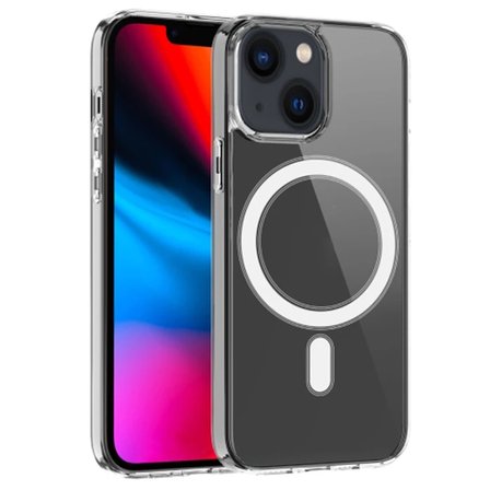 ALLY iPhone 14 6.1inç Magsafe Uyumlu Manyetik Sert Silikon Kılıf-(5775)