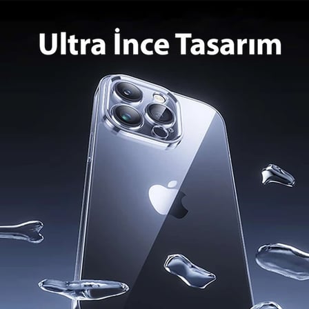 Baseus iPhone 15 Schott Serisi Şeffaf Silikon Kılıf + Tempered Ekran Koruyucu Set-(5775) — Renk: Şef