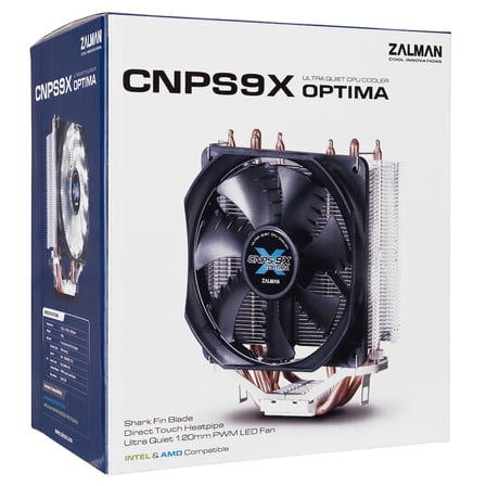 ZALMAN CNPS9X OPTIMA 12cm Fan CPU Kule Tipi Hava Soğutma Beyaz Led 4 adet Bakır Isı Borusu (AMD ve INTEL Tüm işlemciler ile uyumlu)(1923)