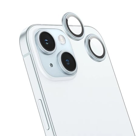 Hoco Crystal Clear İphone 15-15 Plus Hd 3d Metal Çerçeveli Kamera Koruyucu Lens- 5775 Renk: Siyah 