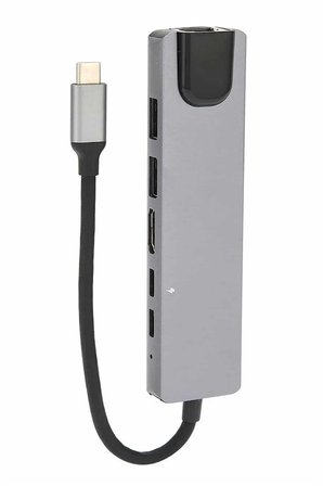 8 Port Çoklayıcı Macbook Ile Uyumlu Çoğaltıcı Type-C dönüştürücü TF SD kart