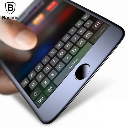 Baseus İPhone 6/ 6S 3D Full Kaplama Kırılmaz Cam Ekran Koruyucu-(5775) — Renk: Siyah
