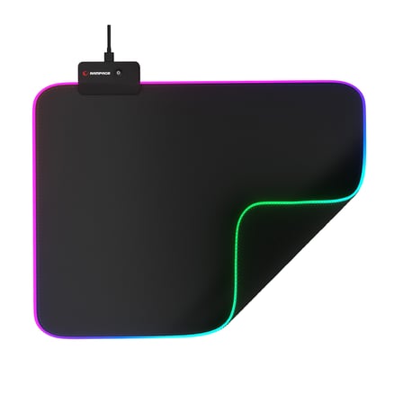 Rampage MP-23 BLITZ M RGB 252x328x3mm RGB Led MOUSE PAD (Siyah)(1923)