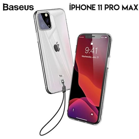 Baseus Transparent Key İPhone 11 Pro Max 6.5inch (2019) Şeffaf Silikon Kılıf-(5775)