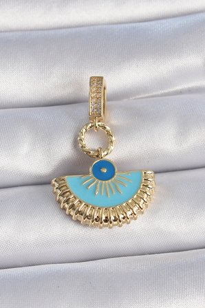 Pirinç Gold Renk Nazar Boncuklu Ajda Charm 5886