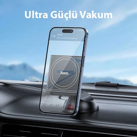 Hoco H47 Torpido Üstü Magsafe Manyetik Araç İçi Telefon Tutucu-(5775) — Renk: Siyah
