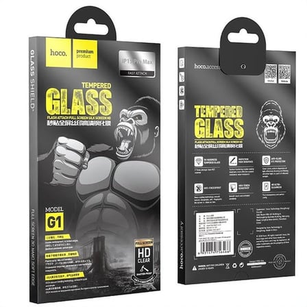 Hoco İphone 15 Pro Max Full Screen Hd Tempered Kırılmaz Cam Ekran Koruyucu- 5775 Renk: Şeffaf 2
