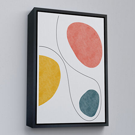 Kahverengi Çerçeveli Dairesel Soyut Tablo