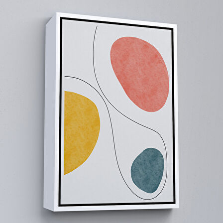 Kahverengi Çerçeveli Dairesel Soyut Tablo