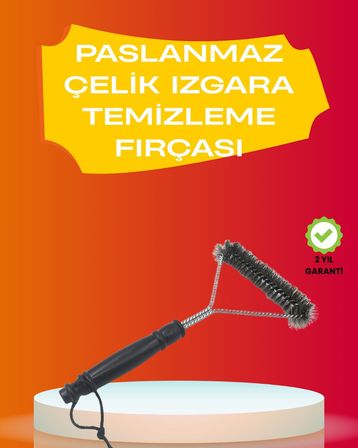Mangal Izgara Temizleme Fırçası Pas Tutmaz Çelik Telli