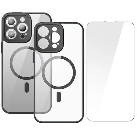 Baseus Frame Series iPhone 14 Pro 6.1 Kamera Koruyuculu Magsafe Kılıf + Tempered Ekran Koruyucu Set-