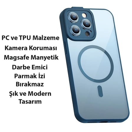 Baseus Frame Series iPhone 14 Pro 6.1 Kamera Koruyuculu Magsafe Kılıf + Tempered Ekran Koruyucu Set-