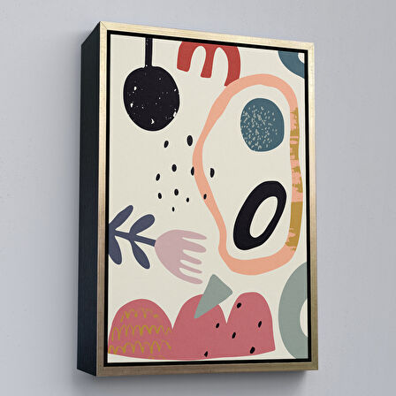 Kahverengi Çerçeveli Soyut Renkler Tablosu