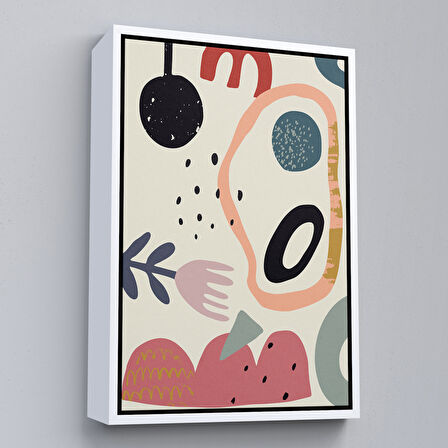 Kahverengi Çerçeveli Soyut Renkler Tablosu