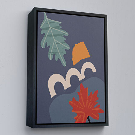 Kahverengi Çerçeveli Soyut Renkler Tablosu