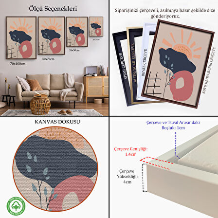 Siyah Çerçeveli Soyut Güneş Tablosu