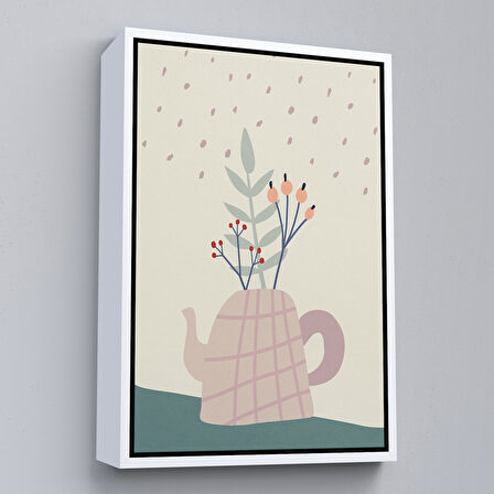 Siyah Çerçeveli Soyut Vazo Tablosu