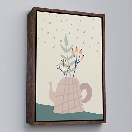 Siyah Çerçeveli Soyut Vazo Tablosu