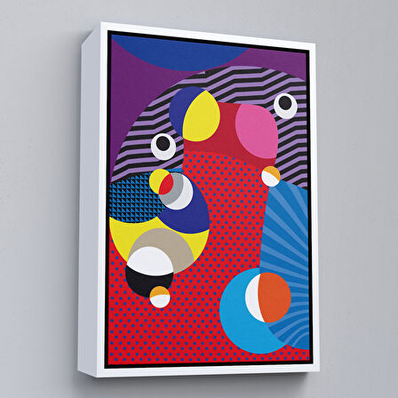 Beyaz Çerçeveli Spiritual Gözler Tablosu