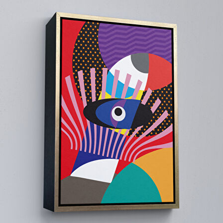 Altın Çerçeveli Spiritual Göz Tablosu