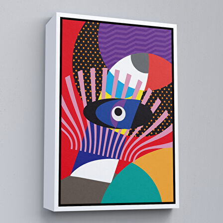 Altın Çerçeveli Spiritual Göz Tablosu