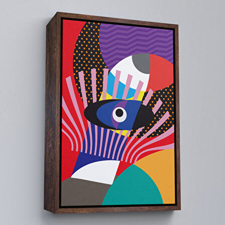 Altın Çerçeveli Spiritual Göz Tablosu